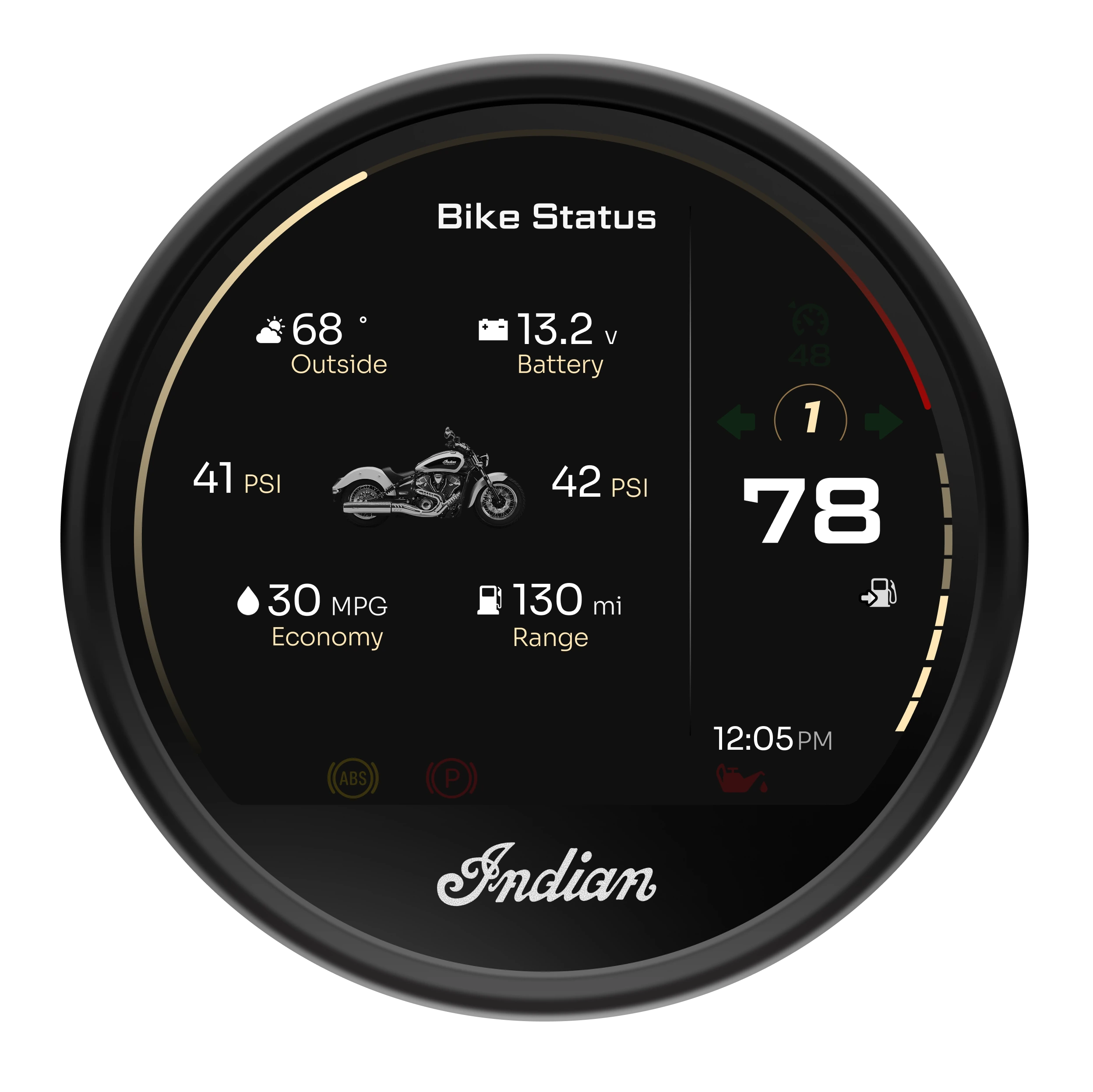 Bike Status screen